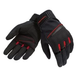 GANTS PENNA MESH L Noir–Rouge